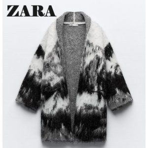 NWT Zara Open Front Knit Coat